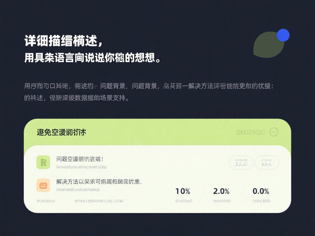 详细描述：用具体的语言阐述你的想法，包括